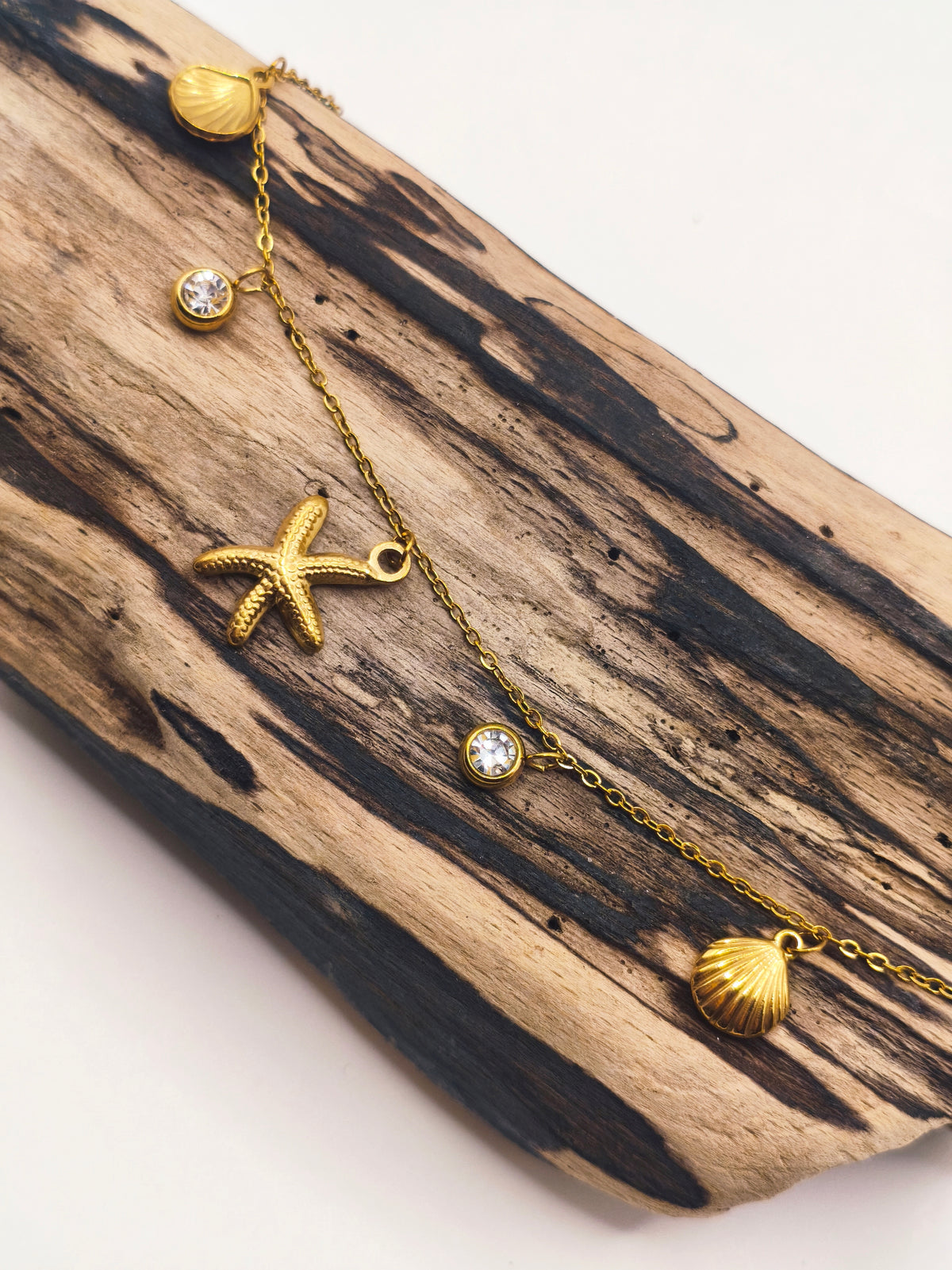 Collier Fin Coquillages Strass