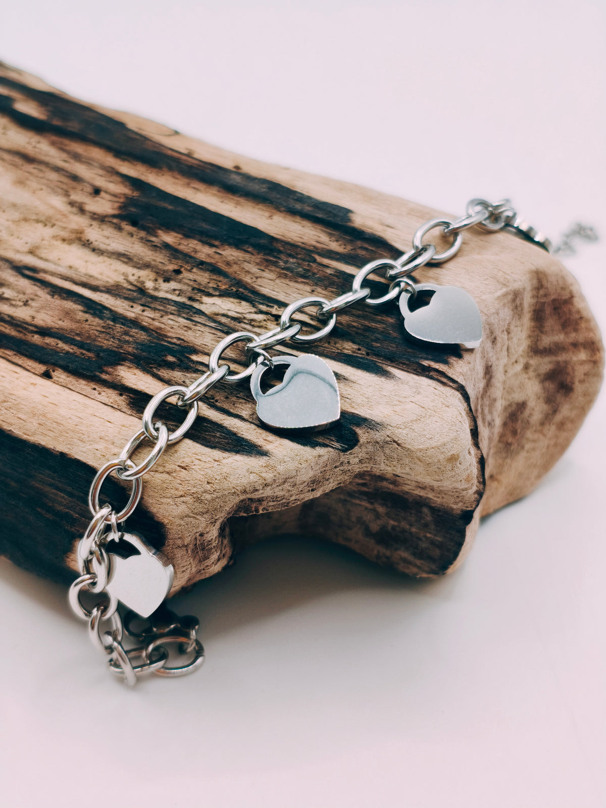 Bracelet Charmes Cœur Argenté