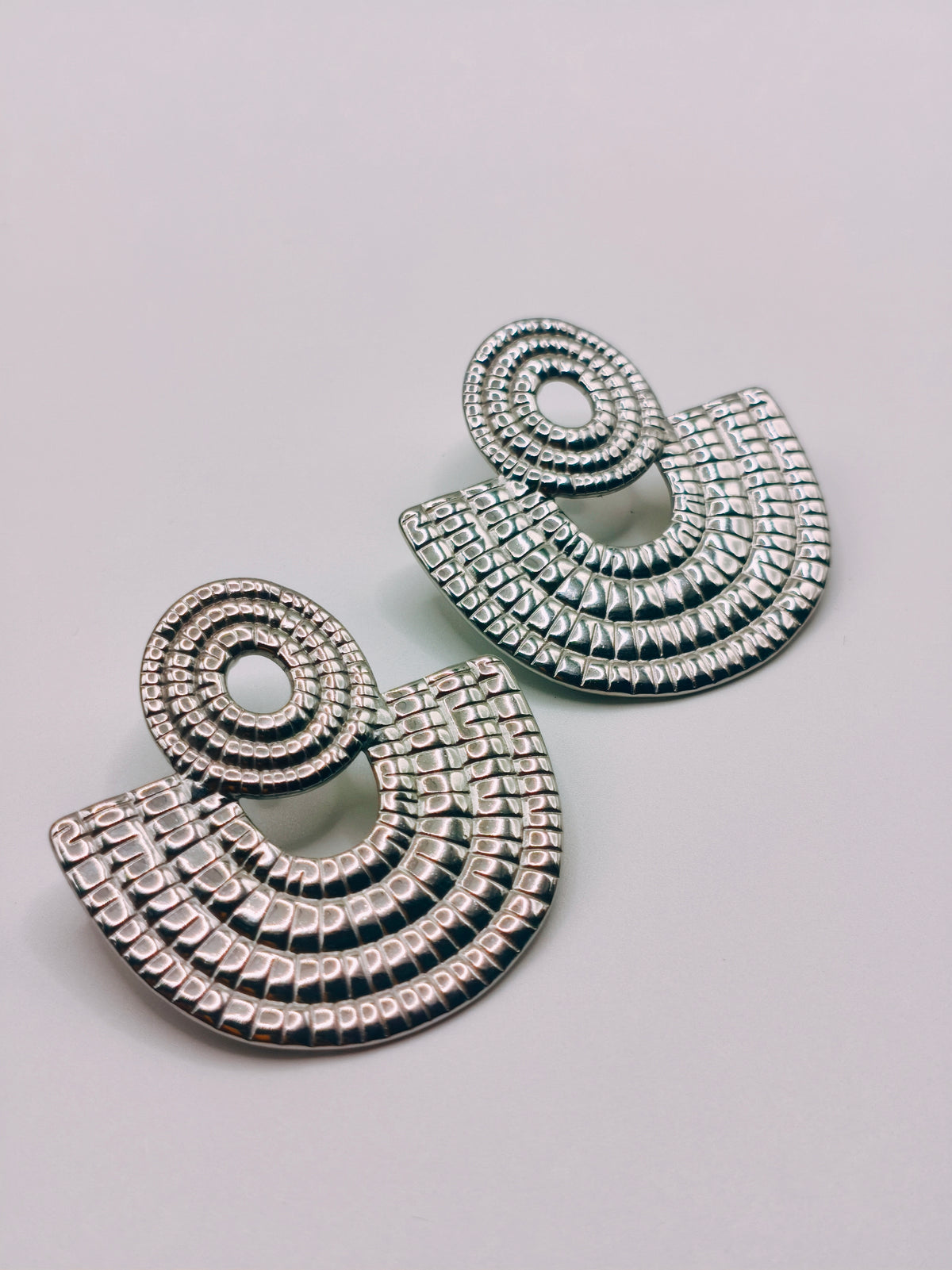 Boucles d'Oreilles Ethniques Argentées