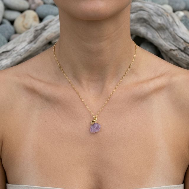 Collier Quartz Rose