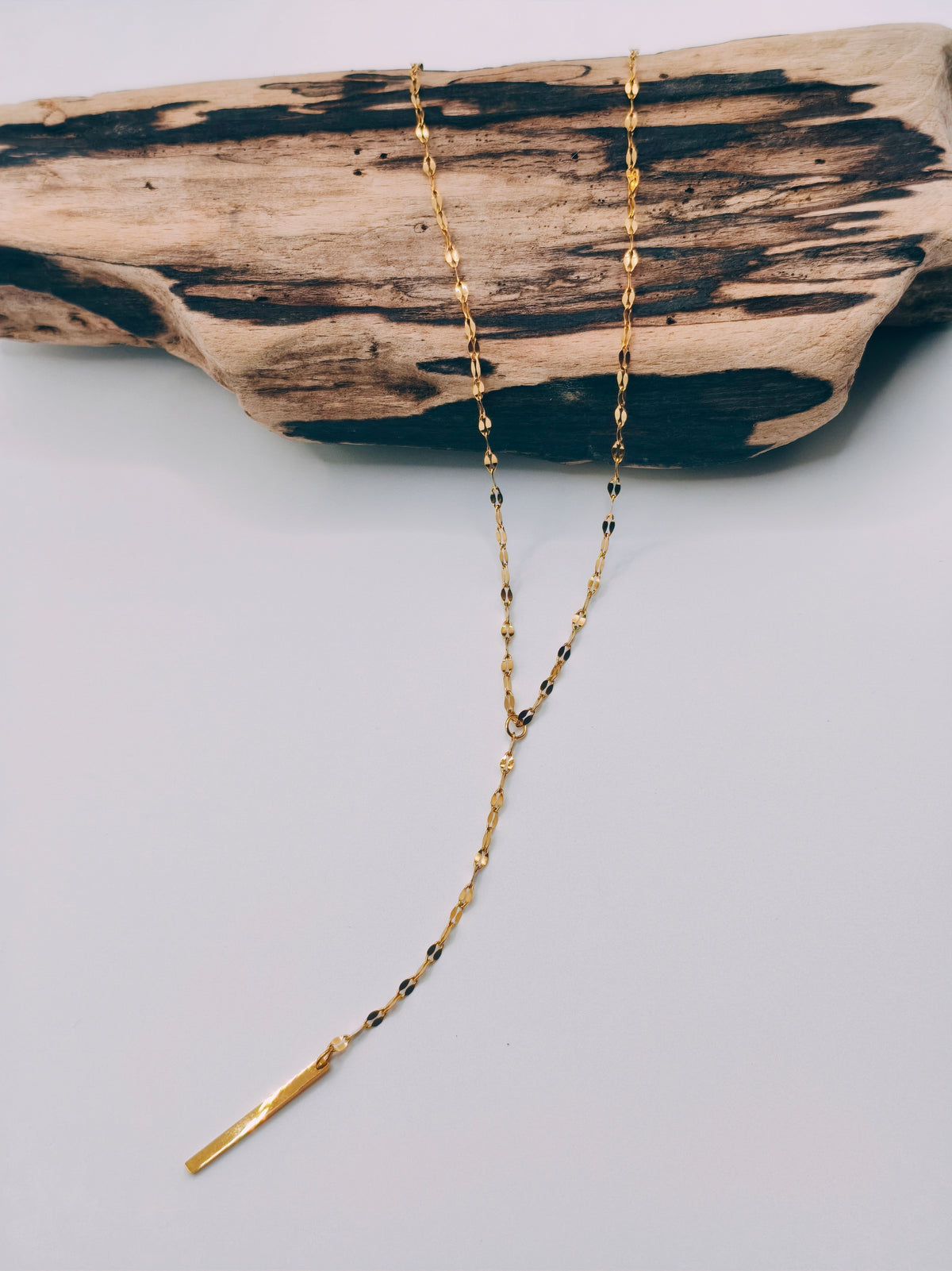 Collier Double Anneaux Barre