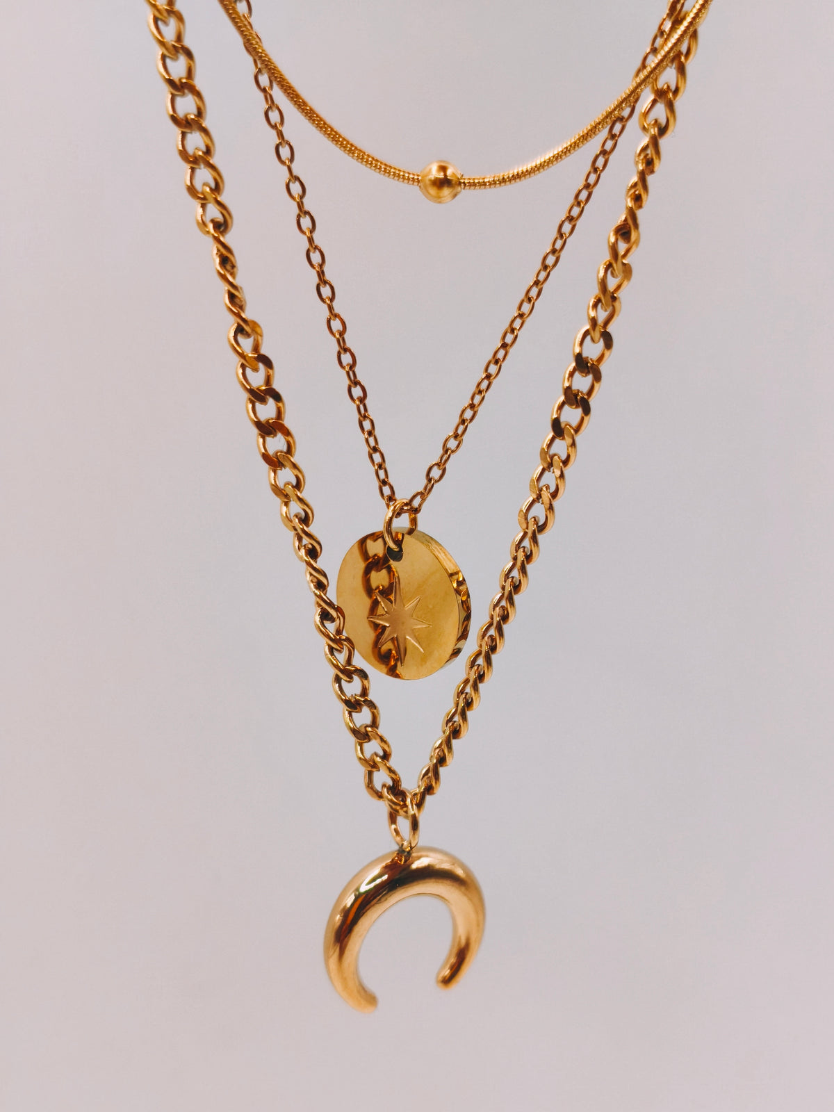 Collier Triple Lune