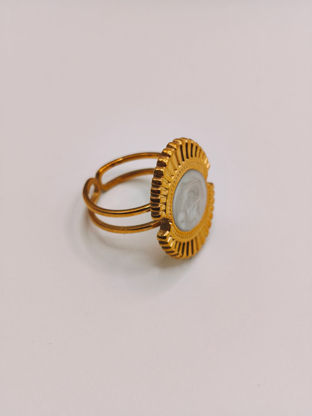 Bague Nacre Blanc
