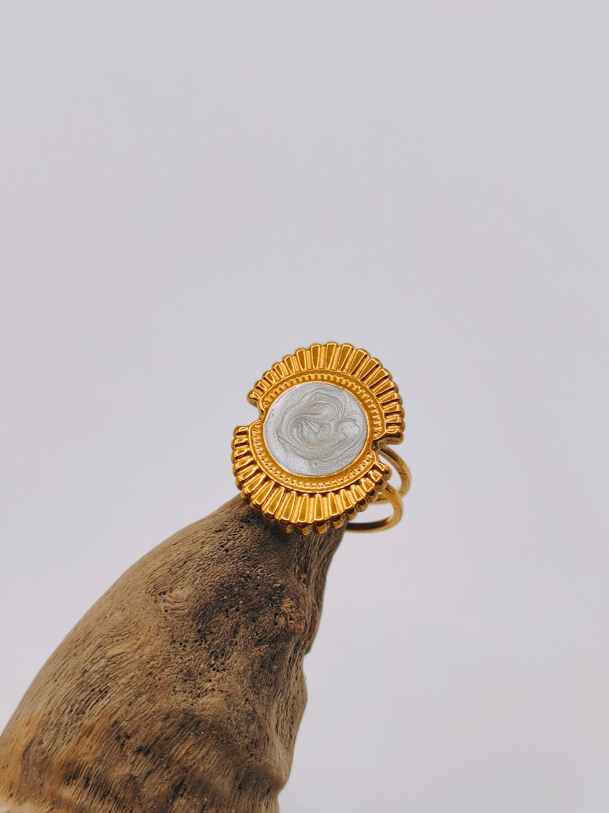 Bague Nacre Blanc