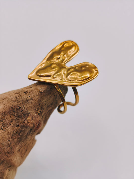 Bague Coeur Martelée