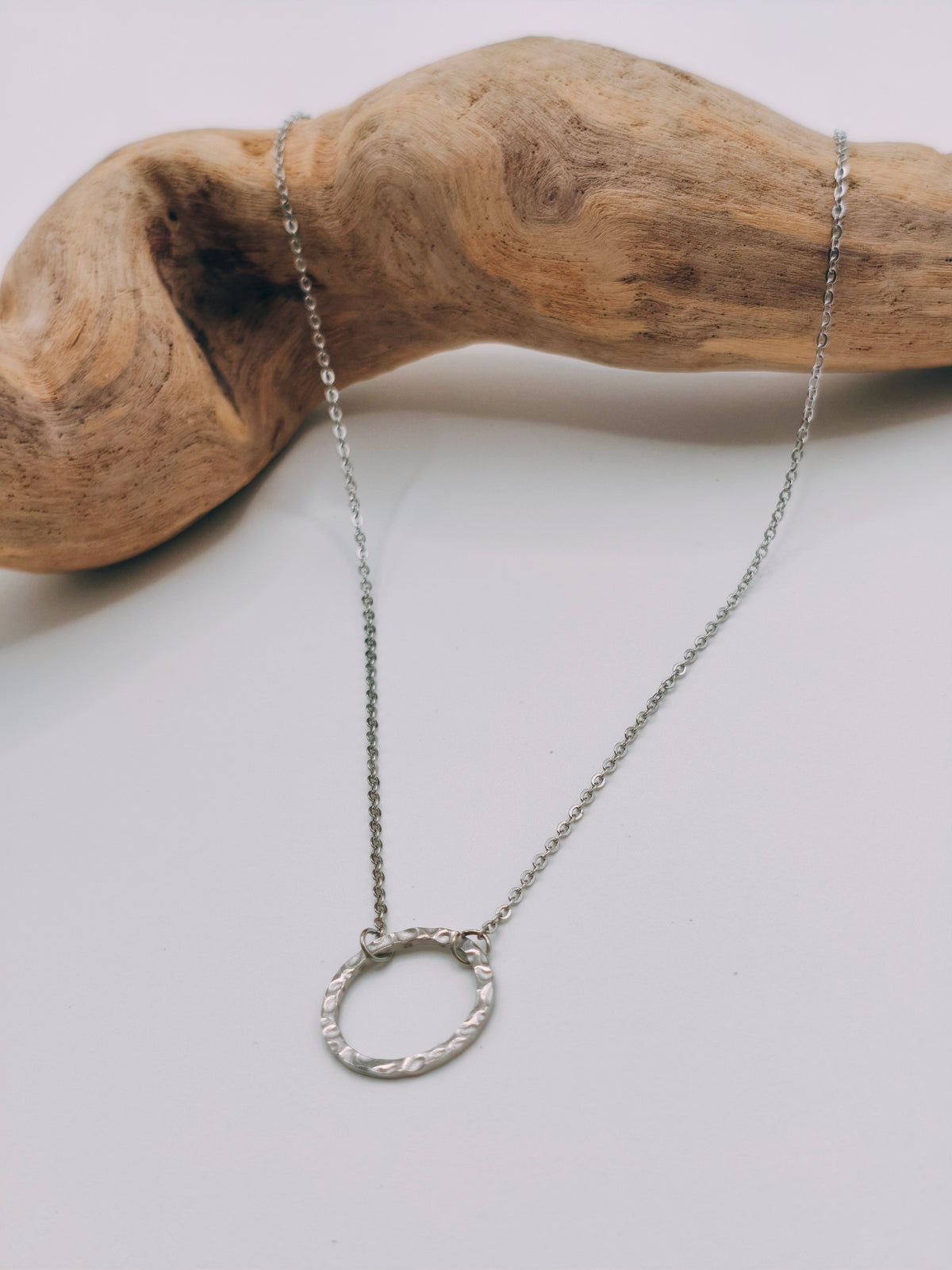 Collier Simple Anneau Argenté