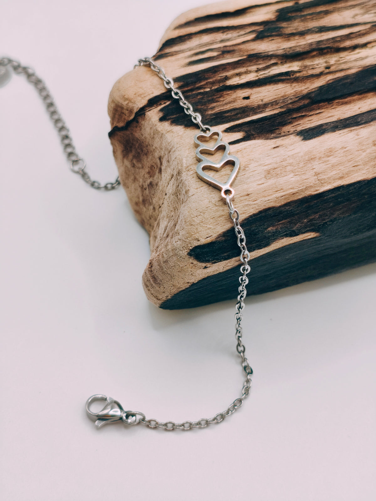 Bracelet Triple Cœur Argenté