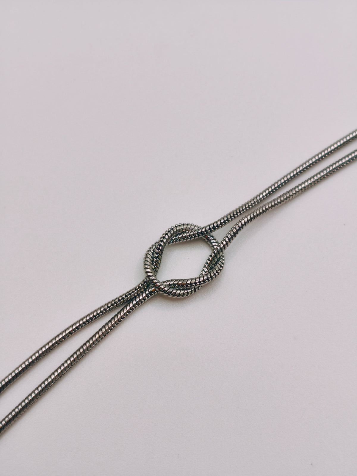 Bracelet Noeud Double Argenté