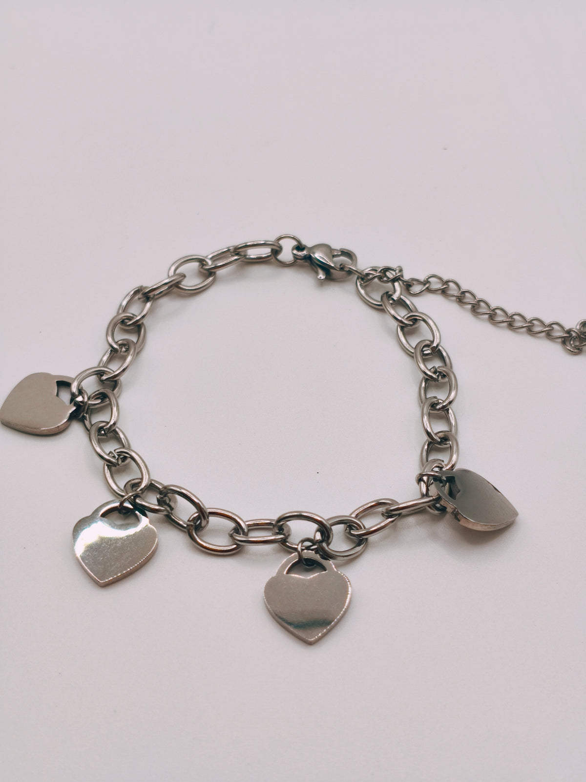 Bracelet Charmes Cœur Argenté