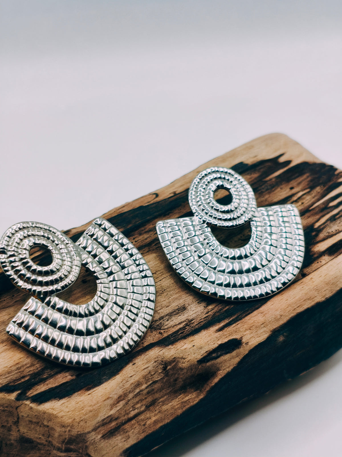 Boucles d'Oreilles Ethniques Argentées