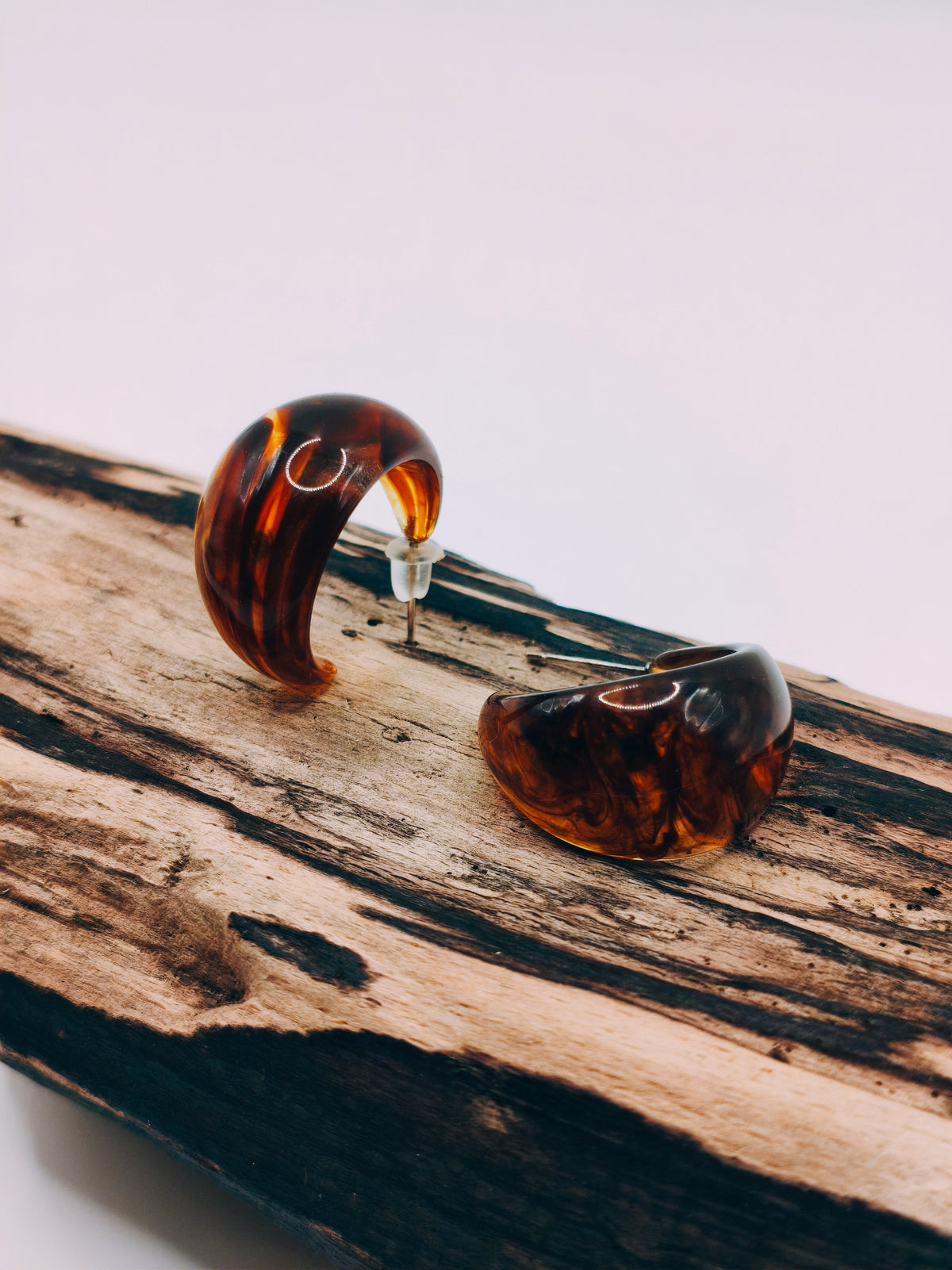 Boucles d'Oreilles Gouttes Ambres