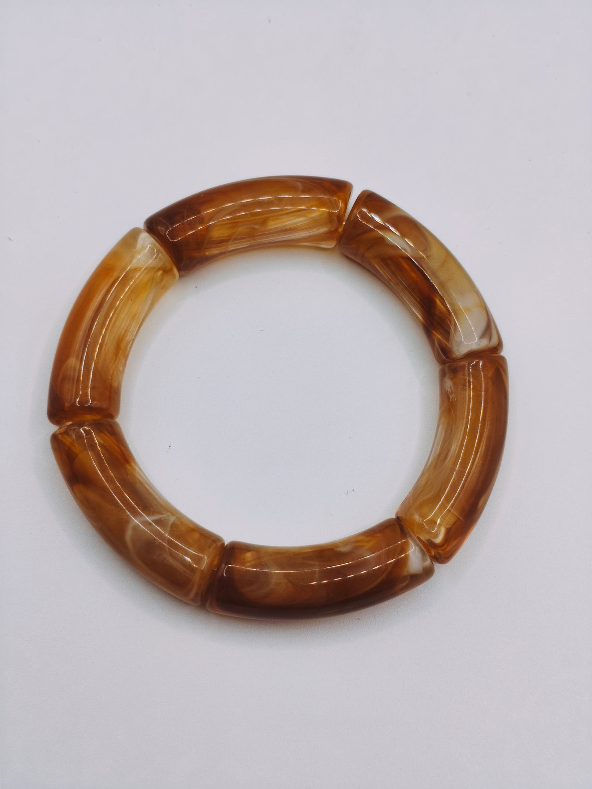 Bracelet Elastique Ambre clair