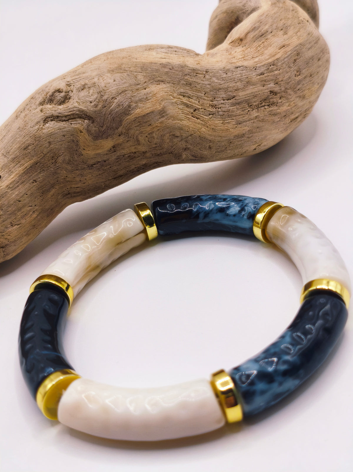 Bracelet Elastique Noir et Blanc