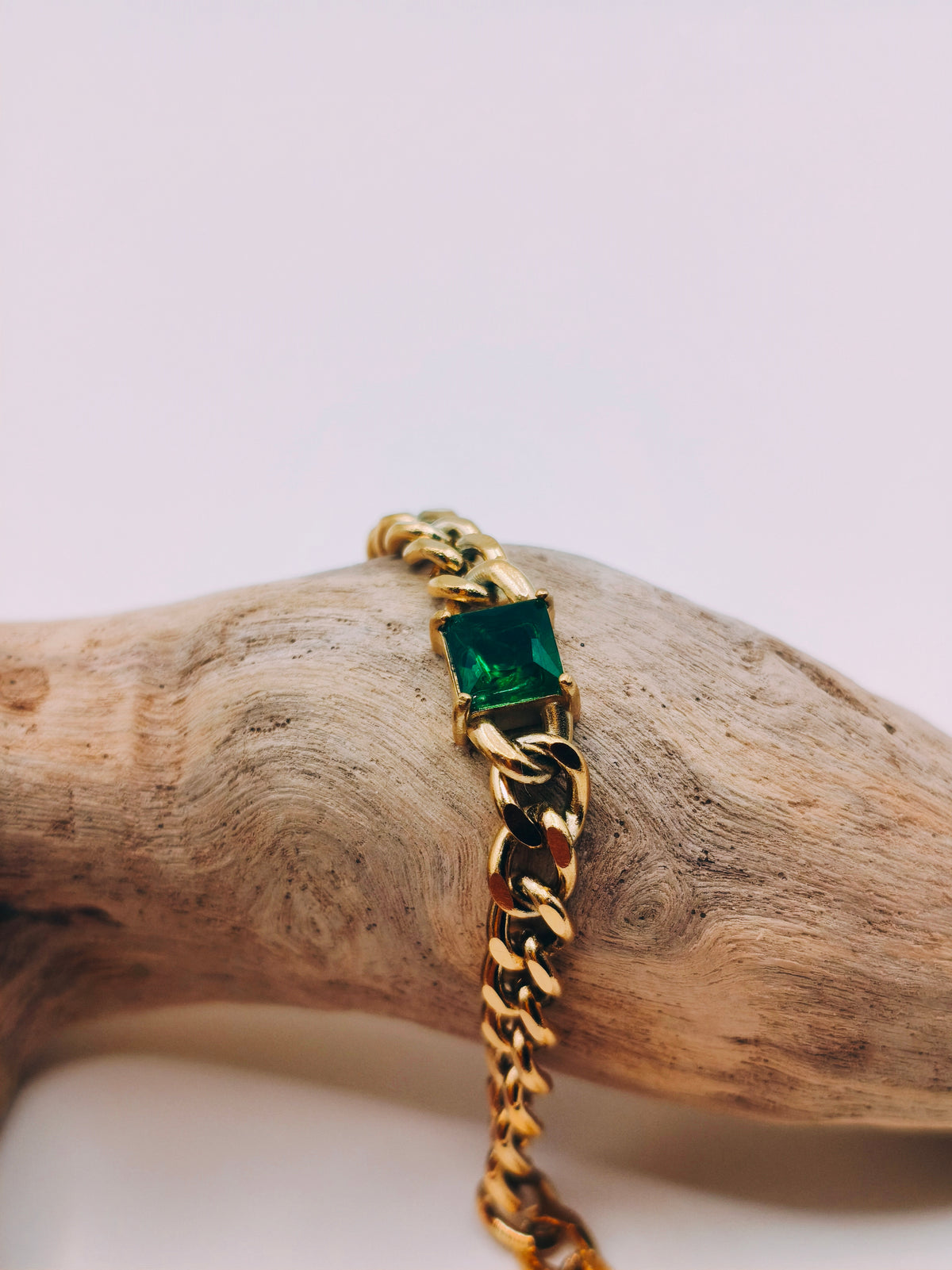 Bracelet Chaine Gemme Verte
