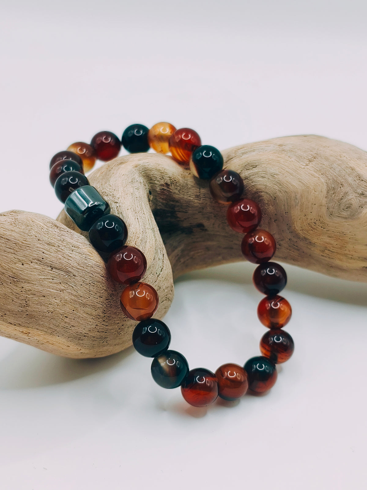 Bracelet Elastique Oeil du Tigre Rouge