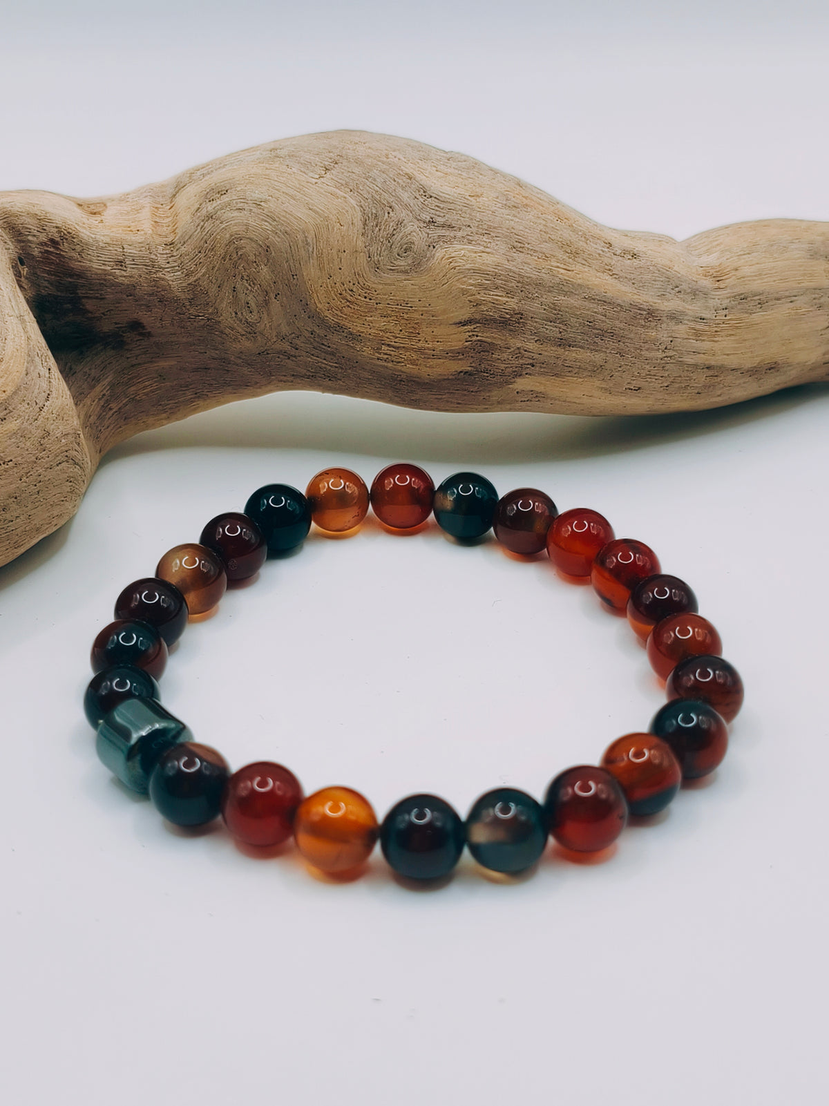 Bracelet Elastique Oeil du Tigre Rouge