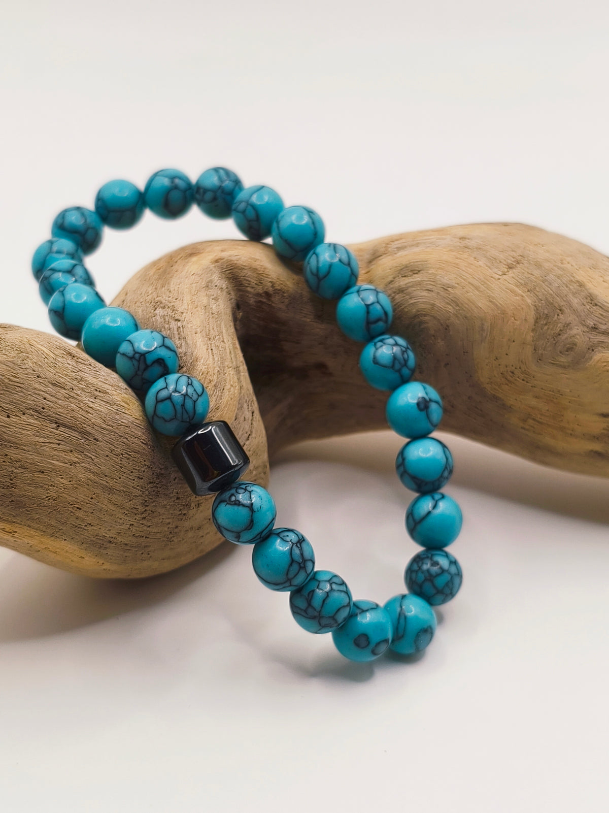 Bracelet Elastique Howlite Turquoise