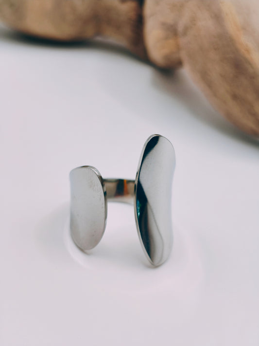 Bague Fendue Argentée