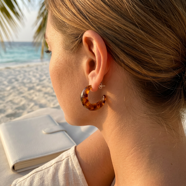 Boucles d'Oreilles Gouttes Ambres
