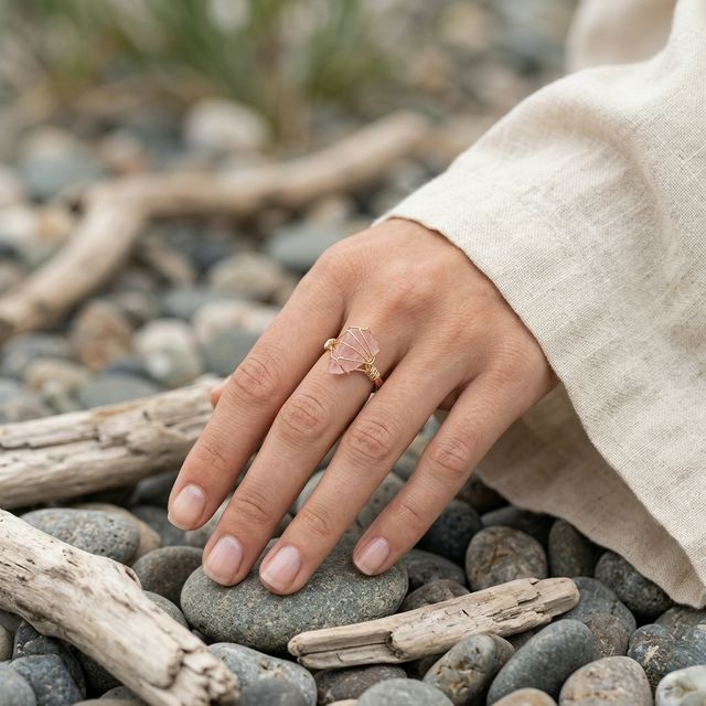 Bague Quartz Rose